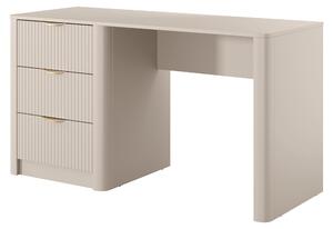 Scrivania: Colore beige, dimensioni 140 x 55, 1 x 76, 4 cm