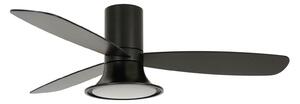 Ventilatore da soffitto Flusso con luce, nero, 132 cm, silenzioso, Beacon Beacon Lighting, Flusso, dimmerabile, Nero, Soggiorno, Legno, Moderno