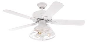 Ventilatore da soffitto Barnett con luce, bianco - Westinghouse Westinghouse, Barnett, Bianco, Soggiorno, Legno, Campagna / rustico