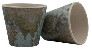 Tazzina caffè 1pz quy cup 90ml planisfero map