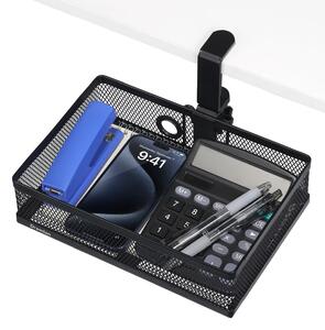 Omgoods - Organizzatore da scrivania con rotazione a 360°, da posizionare sotto la scrivania - Soluzione di archiviazione salvaspazio
