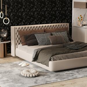 Costway Confezione da 20 pezzi di pannelli murali 3D in PVC per pittura e taglio fai-da-te, Pannelli quadrati adesivi Nero