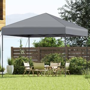Costway Tenda per eventi sportivi facile da montare per esterno da trasporto, Tenda a gazebo pop-up 295 x 295 cm con borsa Grigio