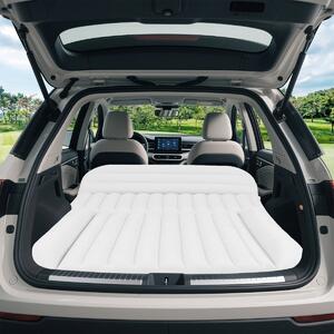 Costway Letto da viaggio spesso rivestimento a doppio lato e borsa da trasporto, Materasso gonfiabile SUV per campeggio Beige