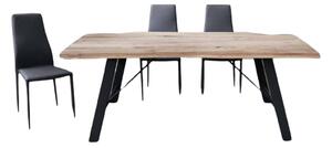 Tavolo massello nodo aperto 160x90 sp. 4 cm fisso (803)