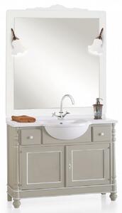 Mobile in legno bagno 2 porte e 2 cassetti tortora