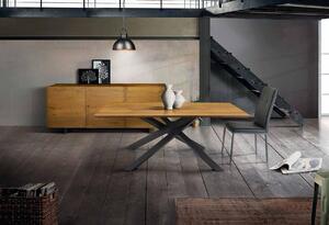 Tavolo big table fisso in rovere massello nodato spessore 4 cm. misura l.160 p.90 h.75 (1619)