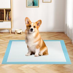 Costway Tappetini per animali domestici a 6 strati a prova di perdite, Asciugatura rapida tappetini da interno ed esterno 90 x 60 cm Blu