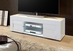 Porta tv moderno 2 ante bianco lucido l.138 p.42 h.44
