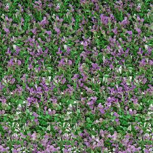 Siepe artificiale Bosso Divy 3D in polietilene, verde e viola H 0.5 m x L 0.5 m