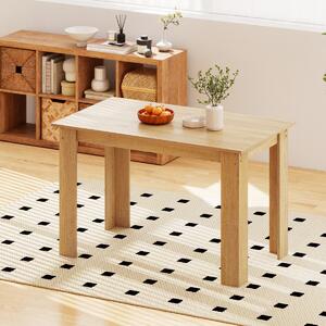 Costway Tavolo rettangolare in legno da cucina moderno in stile rustico, Tavolo da pranzo 120 CM per angolo colazione Naturale