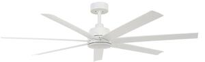 Ventilatore da soffitto Atlanta con luce, bianco, 142 cm, silenzioso - Beacon Beacon Lighting, Atlanta, dimmerabile, Bianco, Soggiorno, Plastica, Moderno
