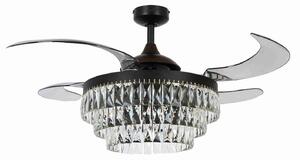 Ventilatore da soffitto Fanaway Veil con luce, nero, silenzioso, modello Beacon Beacon Lighting, Fanaway Veil, Nero, Soggiorno, Plastica