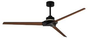 Ventilatore da soffitto LED Brisa nero/legno DC silenzioso - Mantra Mantra Iluminación, Brisa, dimmerabile, Nero, Bagno, Legno, Moderno