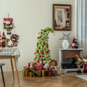 Costway Albero festivo artificiale pre-illuminato con punta flessibile 216 punte di ramo, Albero di natale da 150 CM Verde