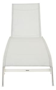 Lettino senza cuscino Lyra NATERIAL in alluminio bianco e seduta bianco