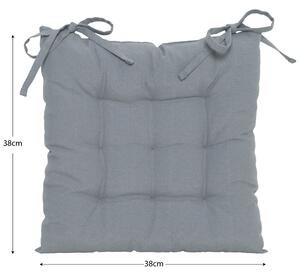 Cuscino per sedia grigio 38 x 38 x Sp 5 cm