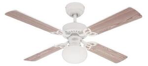 Ventilatore Vegas, con luce, bianco/pino, silenzioso - Westinghouse Westinghouse, VEGAS, Legno, Soggiorno, Legno