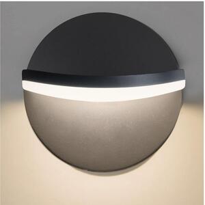 Applique Soare LED in metallo, nero/vetro bianco, 16W 1900LM IP44 BRILLIANT