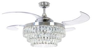 Ventilatore da soffitto Fanaway Veil con luce, cromato, silenzioso - Beacon Beacon Lighting, Fanaway Veil, Trasparente, Soggiorno, Plastica