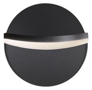 Applique Soare LED in metallo, nero/vetro bianco, 16W 1900LM IP44 BRILLIANT