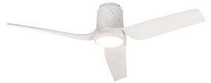 Ventilatore da soffitto LED Ushuaia, bianco, silenzioso a corrente continua, Mantra Iluminación, Ushuaia, dimmerabile, Bianco, Soggiorno, Plastica, Moderno