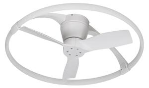 Ventilatore da soffitto Nepal Mini LED, app, bianco - Mantra Mantra Iluminación, Nepal Mini, dimmerabile, Bianco, Soggiorno, Metallo, Moderno