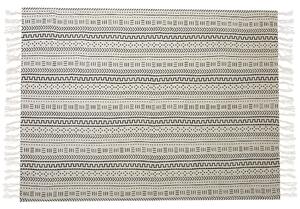 Coperta in cotone nero bianco 130 x 180 cm copriletto motivo tribale camera da letto soggiorno Beliani