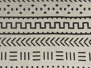 Coperta in cotone nero bianco 130 x 180 cm copriletto motivo tribale camera da letto soggiorno Beliani