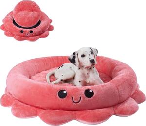 Omgoods - Cuccia per cani a forma di polpo, colore scuro - Taglia L
