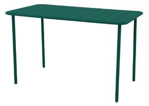 Tavolo da giardino Cafe in acciaio con piano in alluminio verde per 4 persone 70x120cm