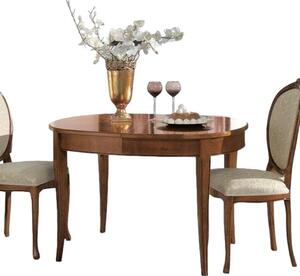 Tavolo ovale allungabile classico legno bassano 115x95x78