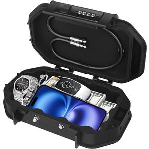 Elzusha - Cassaforte portatile impermeabile IP68 con codice a 4 cifre e cavo