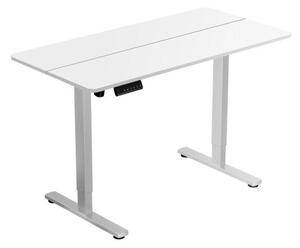 Costway Scrivania elettrica ergonomica con 3 memorie di altezza e protezione anti-collisione, Scrivania regolabile in altezza Bianco