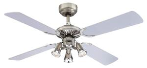 Ventilatore Princess Euro a 3 luci, argento/grafite - Westinghouse Westinghouse, Princess Euro, Grigio, Soggiorno, Legno