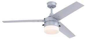 7316540 Ventilatore con luce, argento/nero, IP44 - Westinghouse Westinghouse, 7316540, Metallizzato, Soggiorno, Plastica, Moderno