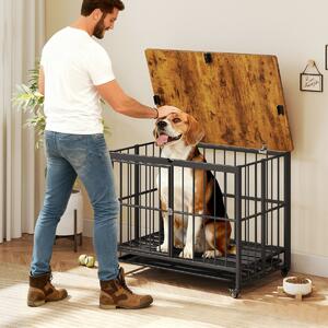 Costway Cuccia pieghevole per cani con vassoio rimovibile per razze piccole, Cuccia per animali da interno tavolino decorativo