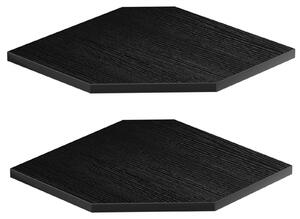 Omgoods - Set di 2 mensole da parete angolari con fori per cavi