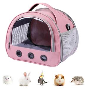 Trasportino per animali domestici - Trasportino trasparente pieghevole per viaggi - Contenitore per il trasporto - Borse da trasporto - Per piccoli animali - Materiale: tessuto Oxford + PVC - Borsa da trasporto