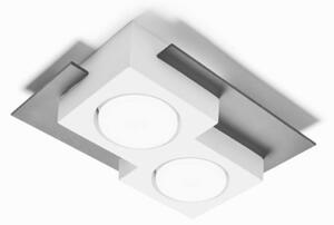 Plafoniera moderna sforzin milet t475 gx53 led gesso alluminio - Sforzin Illuminazione