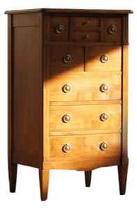 Cassettiera classica 5 cassetti legno bassano 59x43x103