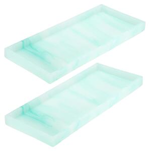 Omgoods - Set di 2 sottopiatti in silicone per bagno e tavolino da trucco