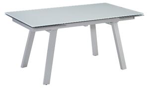 Tavolo moderno allungabile piano vetro champagne 160x90x78