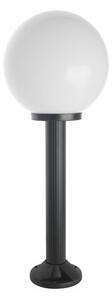 Lampada da giardino 80 cm sfera bianca o fumé 30 cm 1xE27 nero IP43 SU-MA Kule K 5002/3/K 300