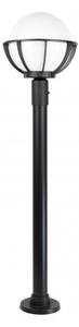 Lampada da giardino a stelo 130 cm sfera bianca o fumé 25 cm 1xE27 nero IP43 SU-MA Kule K 5002/1/KPO 250