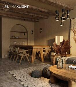 Lampada a sospensione LED CORNET nero-oro 5W, bianco caldo 300 lm, metallo, dimensioni: 130x12x12 cm, IP20, Maxlight