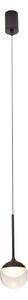 Lampada a sospensione LED ZOOM nera 6W, bianco caldo, 420 lm, metallo, dimensioni: 200x10x10 cm, IP44, Maxlight