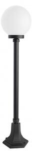 Lampada da giardino 98 cm sfera bianca o fumé 20 cm 1xE27 nero IP43 SU-MA KULE K 5002/2/KP 200