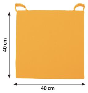 Cuscino per sedia giallo 40 x 40 x Sp 4 cm