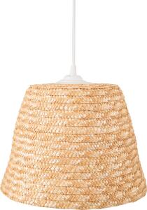 Lampada a sospensione POT bianca 1xE27x15W in vimini / rattan / paglia, dimensioni: 165x30x30 cm, IP20, Maxlight